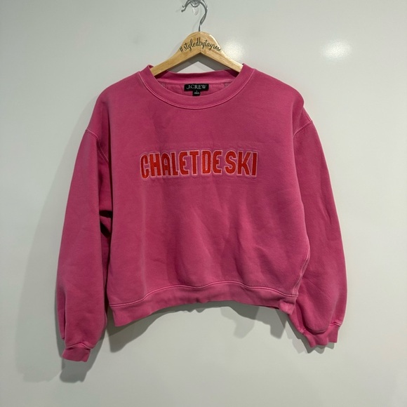 J. Crew Heritage Pink Chalet De Ski Sweatshirt - Picture 3 of 10